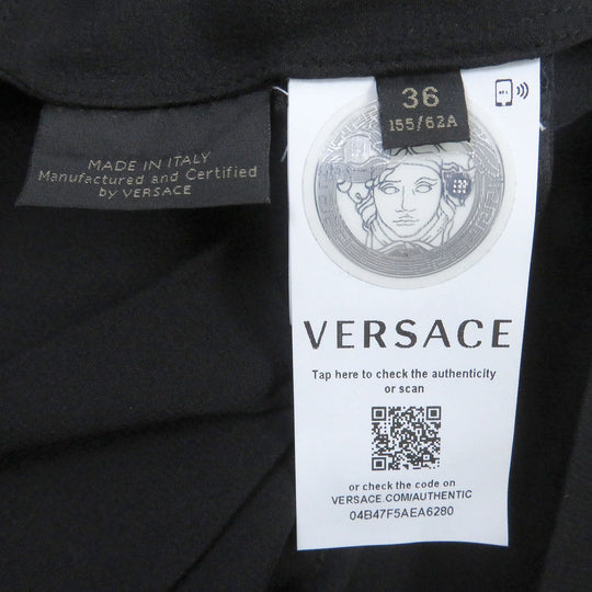VERSACE Mini skirt Main: 100% silk black Women 36 Used Authentic