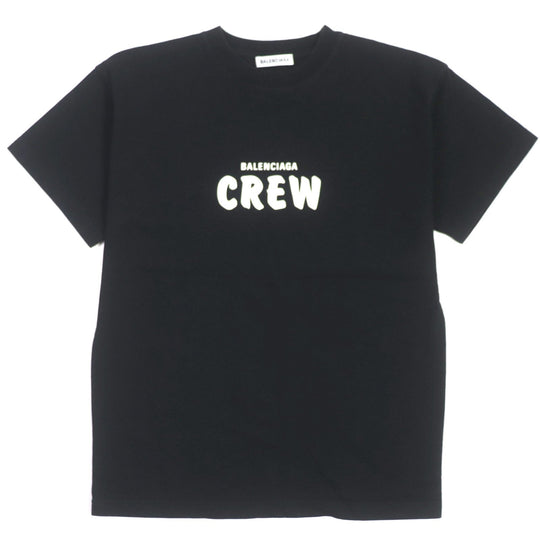 BALENCIAGA Short sleeve T-shirt 612965 Main: 100% cotton black mens S Used Authentic
