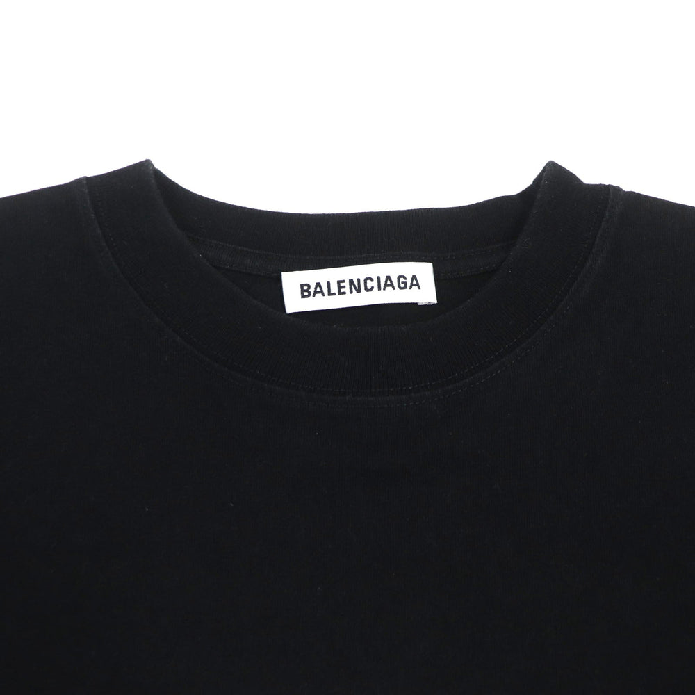 BALENCIAGA Short sleeve T-shirt 612965 Main: 100% cotton black mens S Used Authentic
