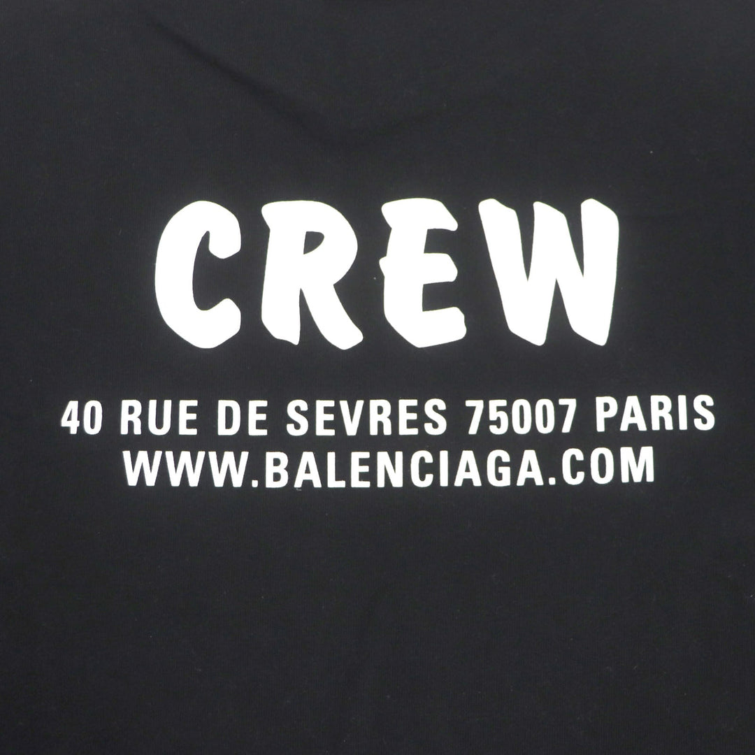 BALENCIAGA Short sleeve T-shirt 612965 Main: 100% cotton black mens S Used Authentic