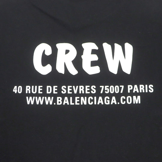 BALENCIAGA Short sleeve T-shirt 612965 Main: 100% cotton black mens S Used Authentic