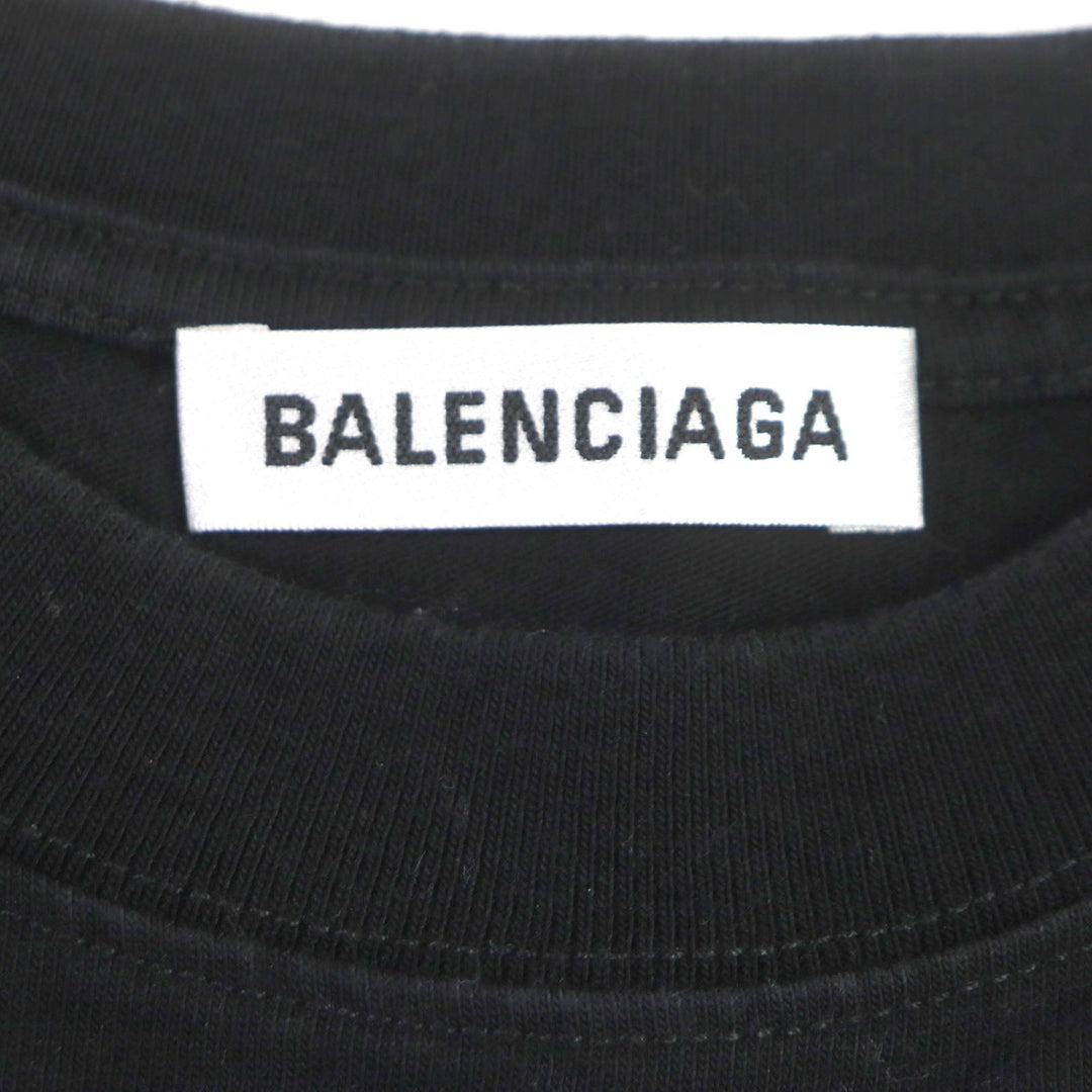 BALENCIAGA Short sleeve T-shirt 612965 Main: 100% cotton black mens S Used Authentic