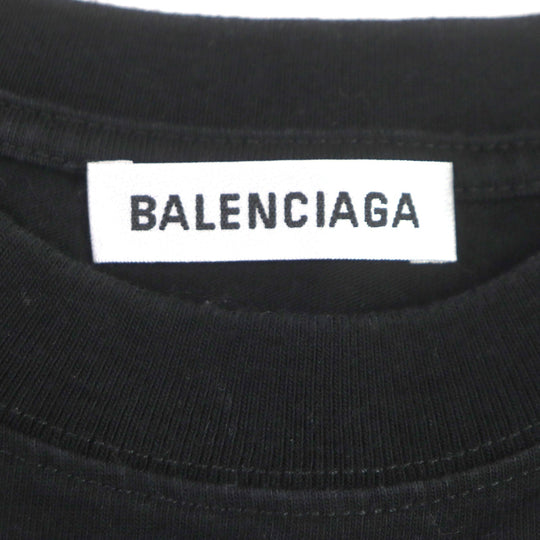 BALENCIAGA Short sleeve T-shirt 612965 Main: 100% cotton black mens S Used Authentic