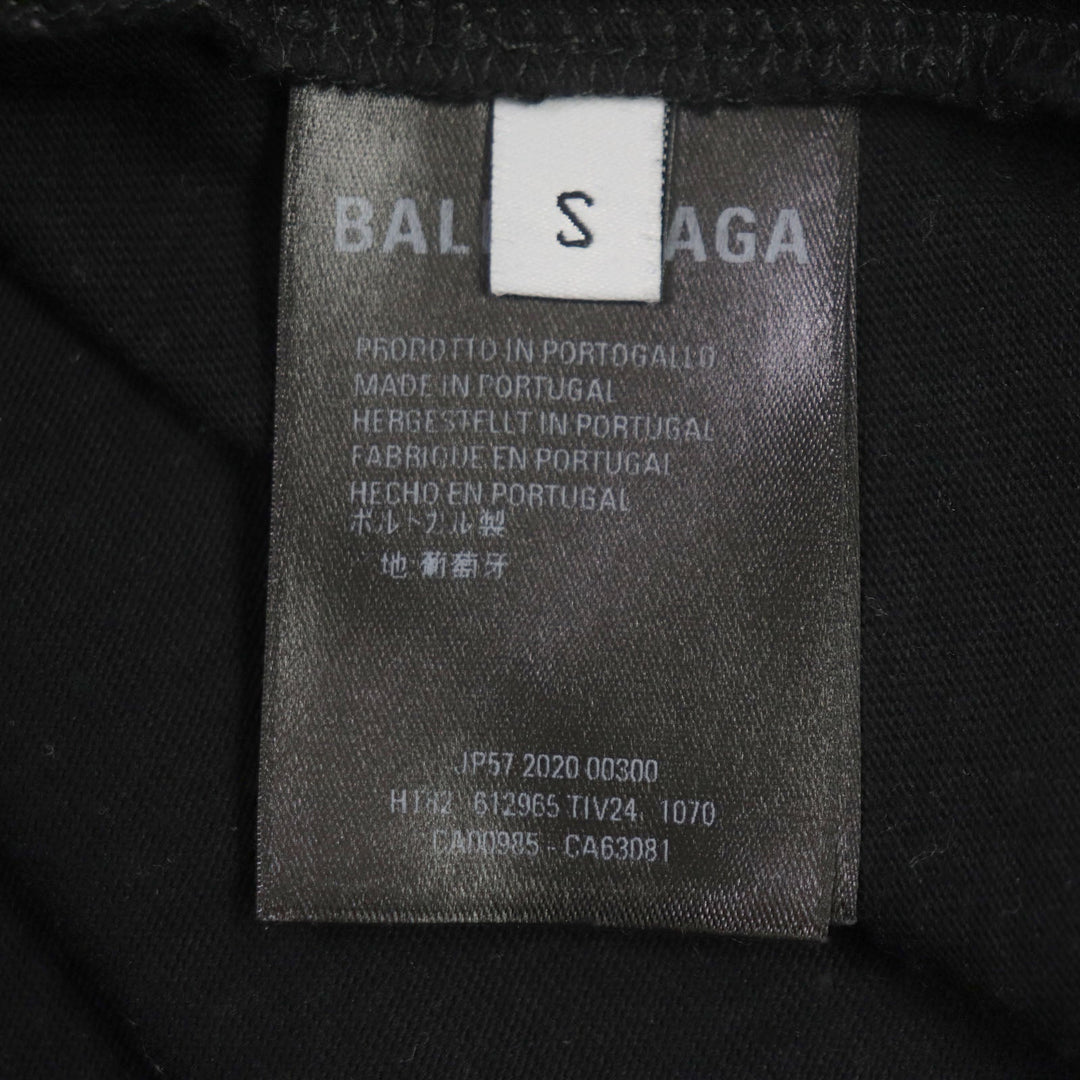 BALENCIAGA Short sleeve T-shirt 612965 Main: 100% cotton black mens S Used Authentic
