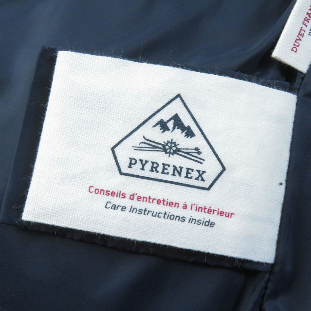 Pyrenex Down jacket Outer: 100% polyester, Lining: 100% nylon, Filling: 90% down, Filling: 10% feather, Fur: raccoon Navy BORDEAUX FUR Bordeaux fur Women 34 Used Authentic