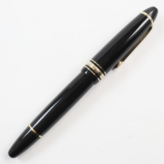 MONTBLANC fountain pen Main: Resin, Nib: K18 Black gold Meisterstuck No.146 mens Used Authentic