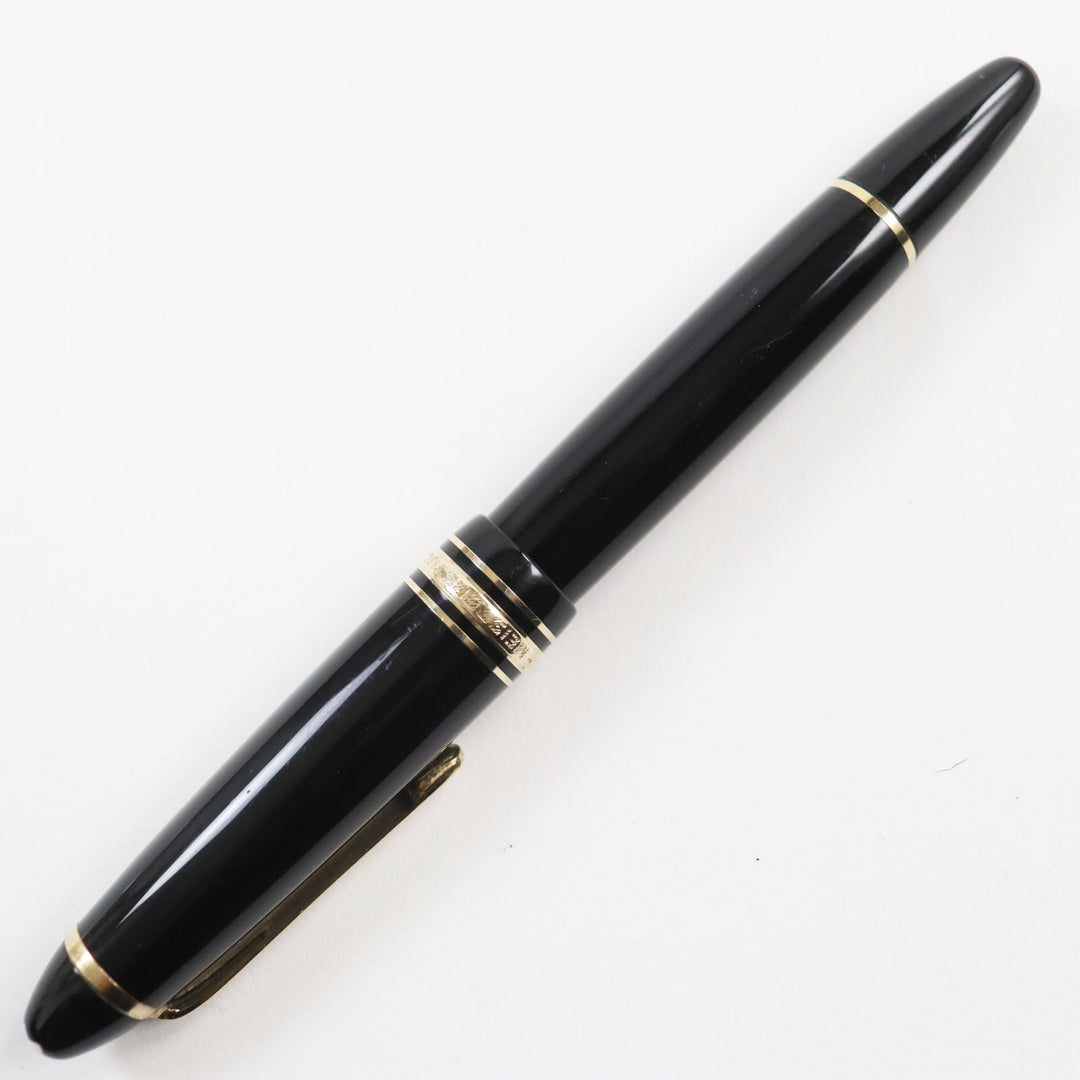 MONTBLANC fountain pen Main: Resin, Nib: K18 Black gold Meisterstuck No.146 mens Used Authentic