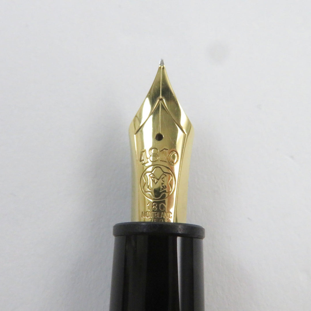 MONTBLANC fountain pen Main: Resin, Nib: K18 Black gold Meisterstuck No.146 mens Used Authentic