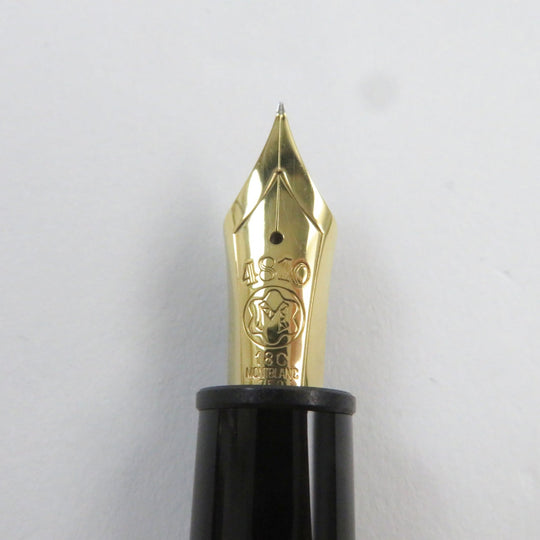 MONTBLANC fountain pen Main: Resin, Nib: K18 Black gold Meisterstuck No.146 mens Used Authentic