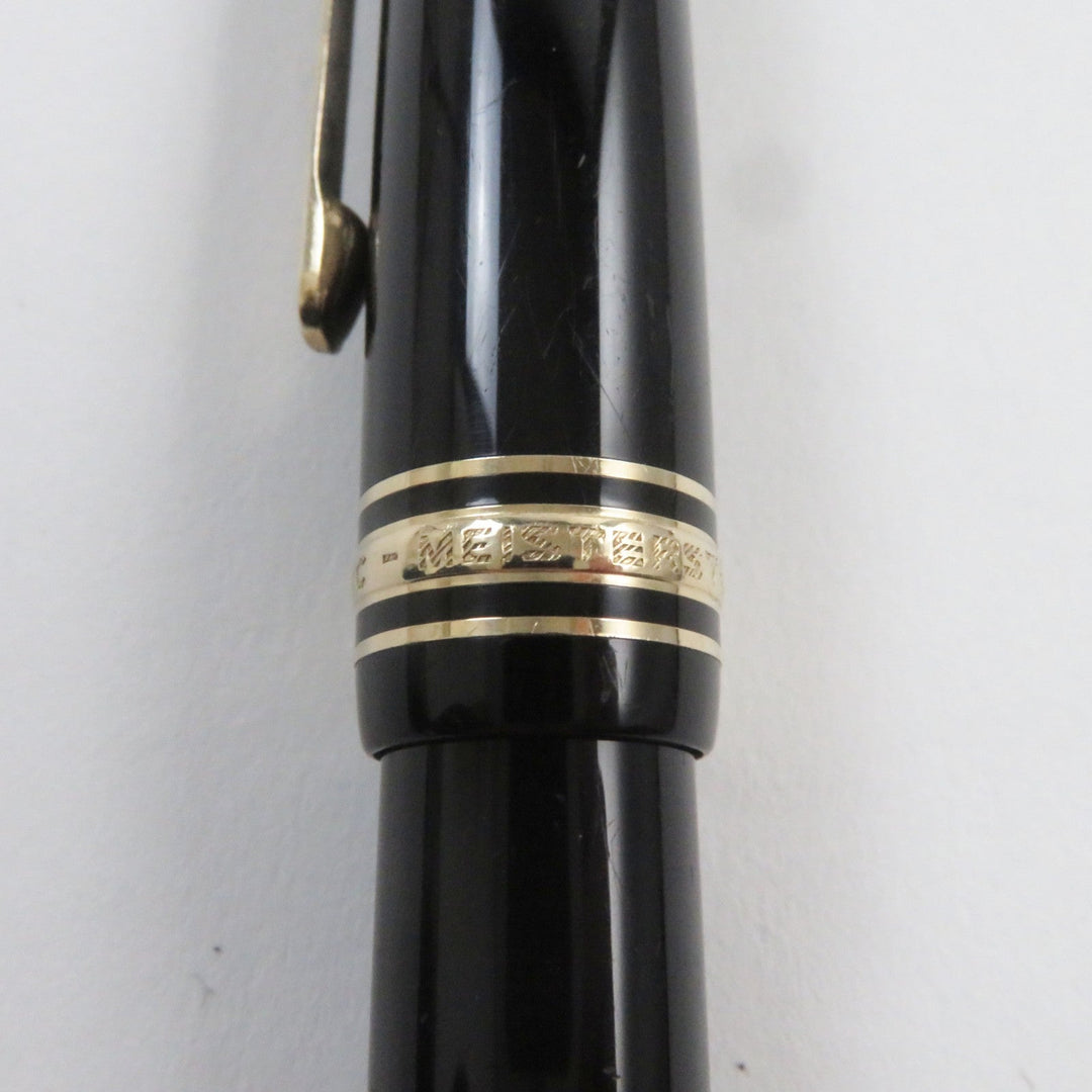 MONTBLANC fountain pen Main: Resin, Nib: K18 Black gold Meisterstuck No.146 mens Used Authentic