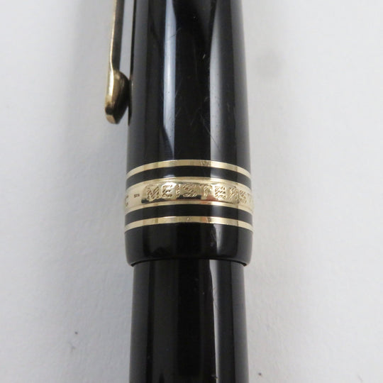 MONTBLANC fountain pen Main: Resin, Nib: K18 Black gold Meisterstuck No.146 mens Used Authentic