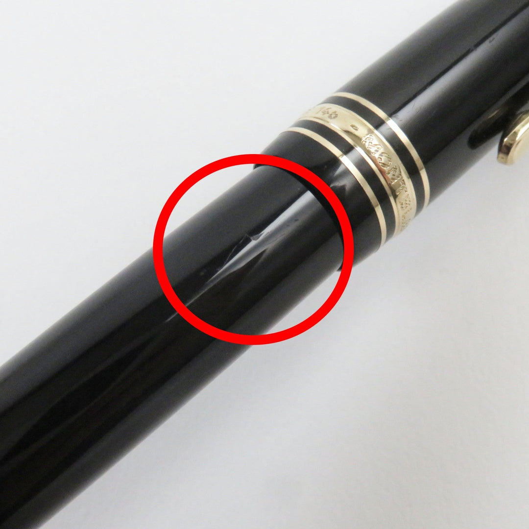 MONTBLANC fountain pen Main: Resin, Nib: K18 Black gold Meisterstuck No.146 mens Used Authentic