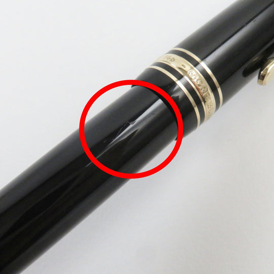 MONTBLANC fountain pen Main: Resin, Nib: K18 Black gold Meisterstuck No.146 mens Used Authentic