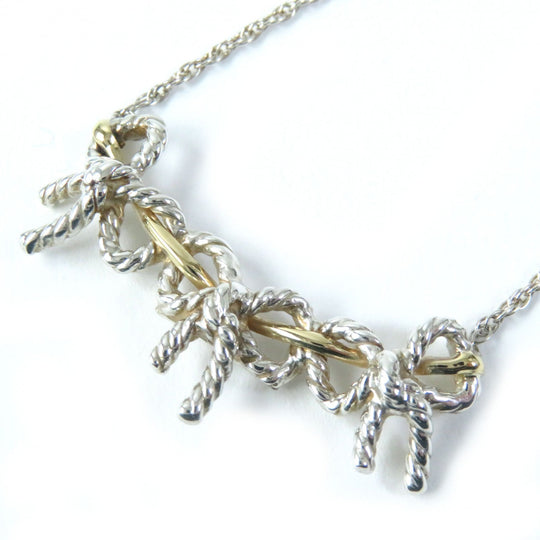 TIFFANY&Co. Necklace Main: SV925, Part: 750 Silver gold Women Used Authentic