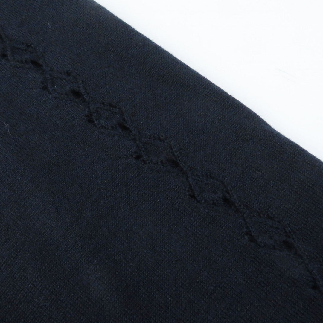 CHANEL knit 19B P62251 Main: 100% wool Navy Women 38 Used Authentic