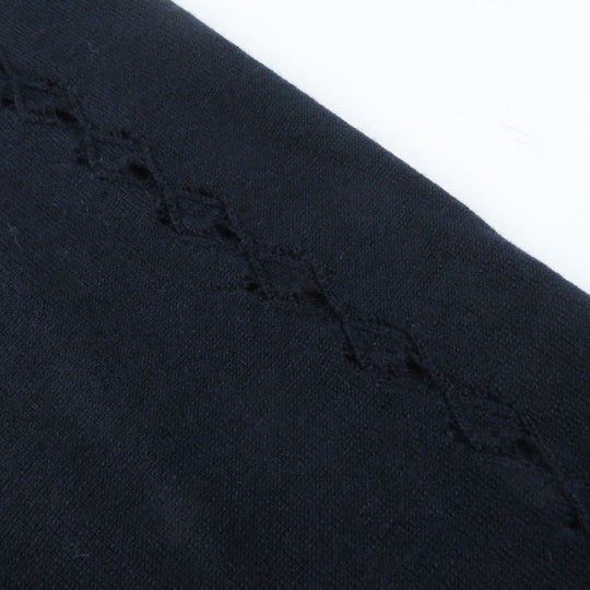 CHANEL knit 19B P62251 Main: 100% wool Navy Women 38 Used Authentic