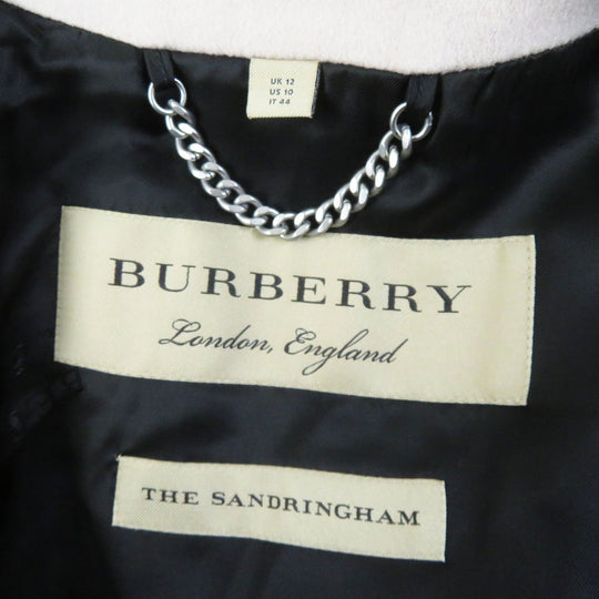 BURBERRY trench coat Outer: 100% cashmere, Lining: 100% cupra, Part: 100% wool, Sleeve lining: 100% viscose Light pink beige SANDRINGHAM Sandringham Women 44 Used Authentic
