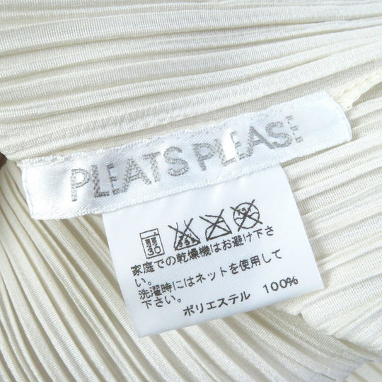 PLEATS PLEASE Jacket PP21-JD161 Main: 100% polyester Ivory Women 3 Used Authentic