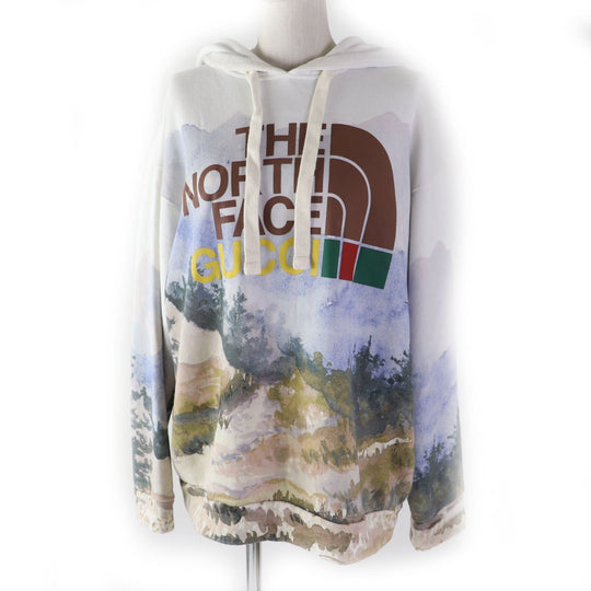 GUCCI Hoodie 672474 Main: 100% cotton Multi Trail Print sweatshirt Trail Print mens(Unisex) S Used Authentic