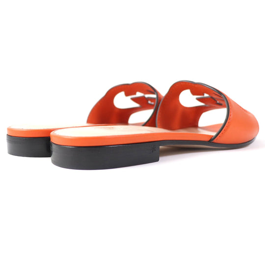 GUCCI Sandals 694451 Main: Leather Orange Women 36 Used Authentic