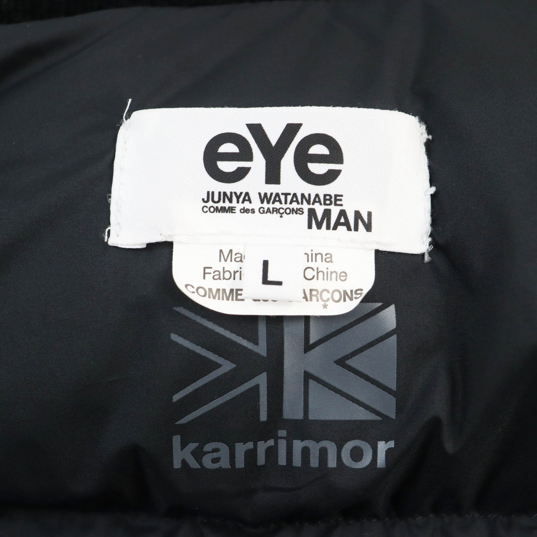 eYe COMME des GARCONS JUNYA WATANABE MAN Down jacket WH-J919 Outer: 50% wool, Outer: 50% polyester, Lining: 100% polyester, Filling: 90% down, Filling: 10% feather Gray black Wool Ester Toro Laminate mens L Used Authentic