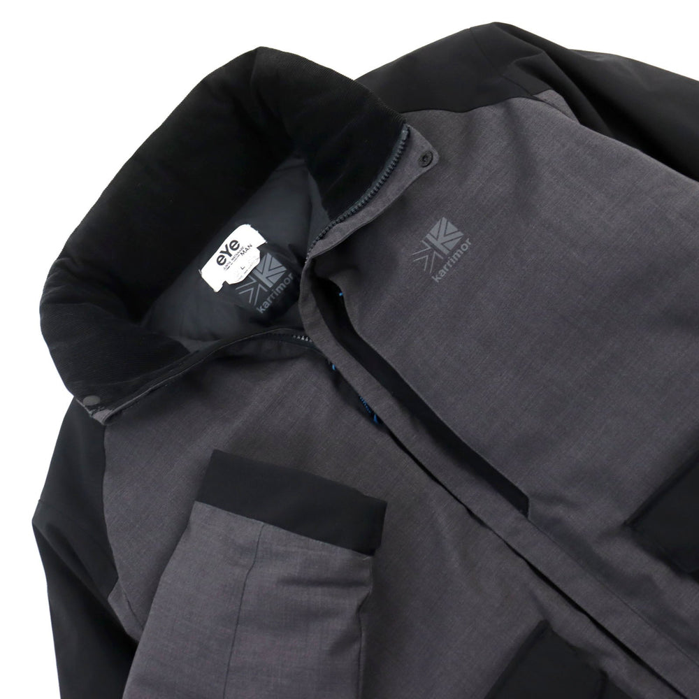 eYe COMME des GARCONS JUNYA WATANABE MAN Down jacket WH-J919 Outer: 50% wool, Outer: 50% polyester, Lining: 100% polyester, Filling: 90% down, Filling: 10% feather Gray black Wool Ester Toro Laminate mens L Used Authentic
