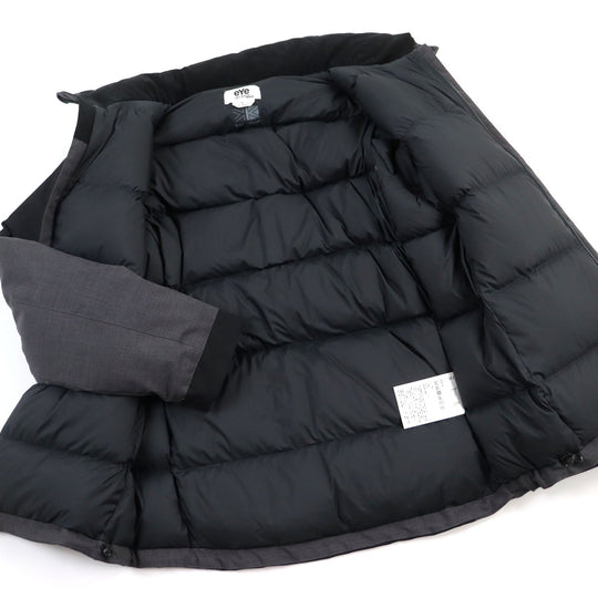 eYe COMME des GARCONS JUNYA WATANABE MAN Down jacket WH-J919 Outer: 50% wool, Outer: 50% polyester, Lining: 100% polyester, Filling: 90% down, Filling: 10% feather Gray black Wool Ester Toro Laminate mens L Used Authentic