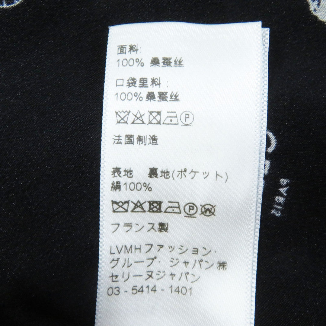 CELINE Long skirt 2J297316N Outer: 100% silk, Lining: , Lining (pocket): 100% silk Black White Women 36 Used Authentic