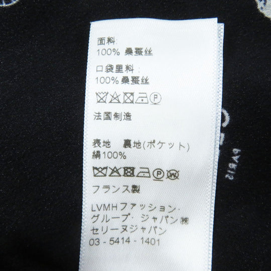 CELINE Long skirt 2J297316N Outer: 100% silk, Lining: , Lining (pocket): 100% silk Black White Women 36 Used Authentic