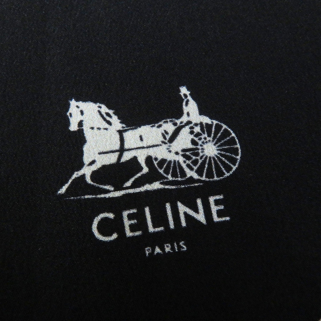 CELINE Long skirt 2J297316N Outer: 100% silk, Lining: , Lining (pocket): 100% silk Black White Women 36 Used Authentic