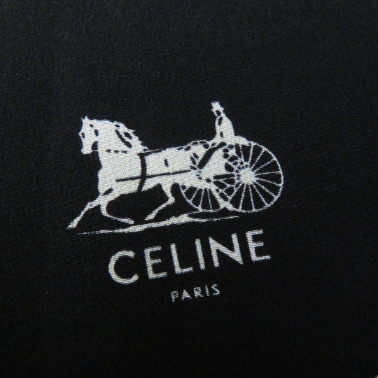 CELINE Long skirt 2J297316N Outer: 100% silk, Lining: , Lining (pocket): 100% silk Black White Women 36 Used Authentic