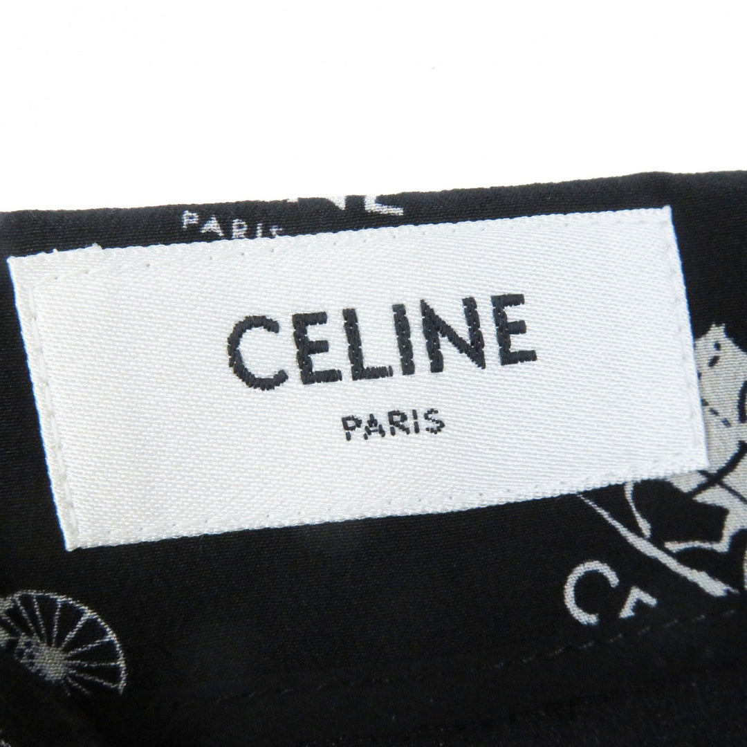CELINE Long skirt 2J297316N Outer: 100% silk, Lining: , Lining (pocket): 100% silk Black White Women 36 Used Authentic