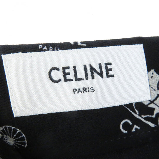 CELINE Long skirt 2J297316N Outer: 100% silk, Lining: , Lining (pocket): 100% silk Black White Women 36 Used Authentic