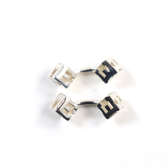 HERMES cuffs Main�FSV925 Silver mens Used Authentic