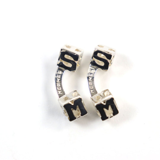 HERMES cuffs Main�FSV925 Silver mens Used Authentic