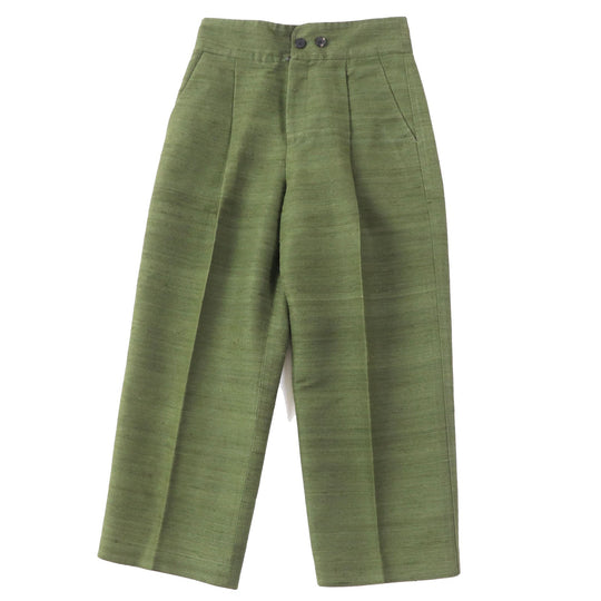Christian Dior Wide pants 011P12A6044 Main: 100% silk khaki Women 40 Used Authentic