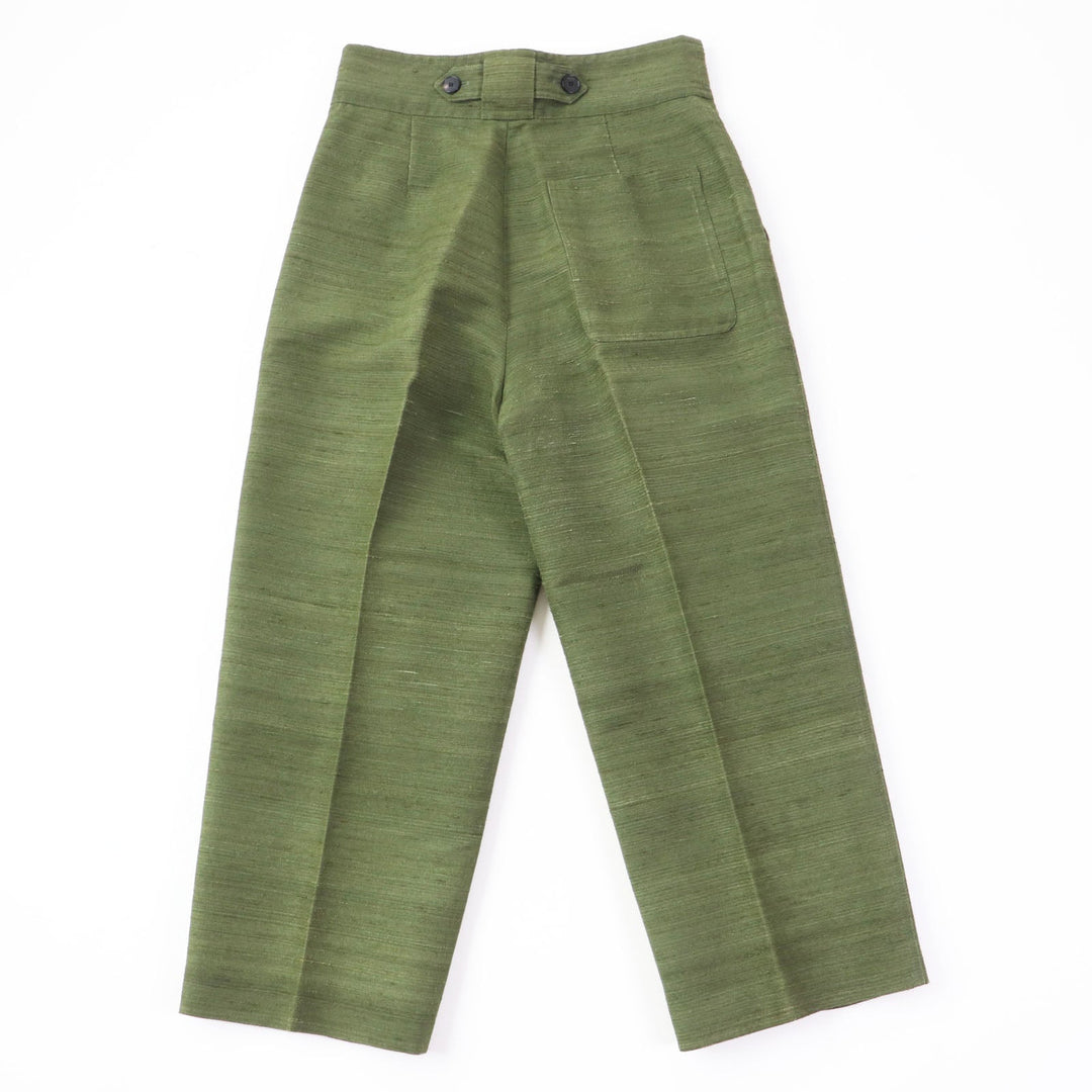 Christian Dior Wide pants 011P12A6044 Main: 100% silk khaki Women 40 Used Authentic