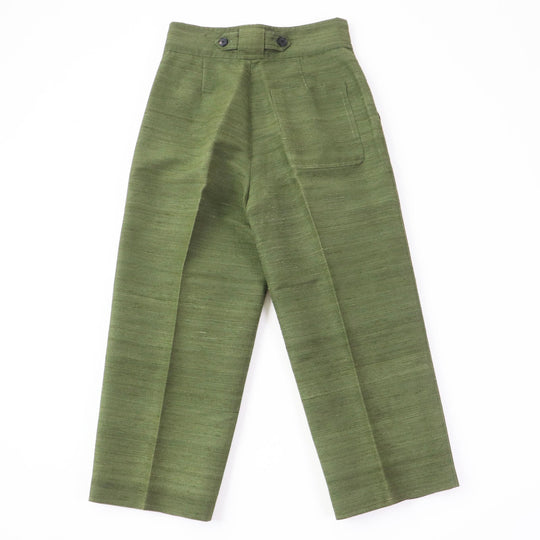 Christian Dior Wide pants 011P12A6044 Main: 100% silk khaki Women 40 Used Authentic
