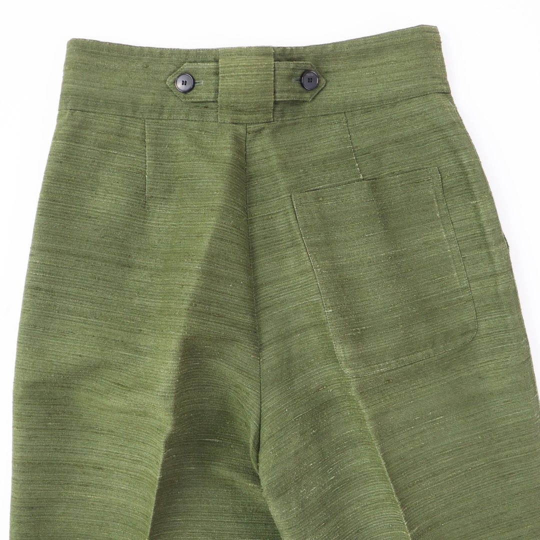 Christian Dior Wide pants 011P12A6044 Main: 100% silk khaki Women 40 Used Authentic