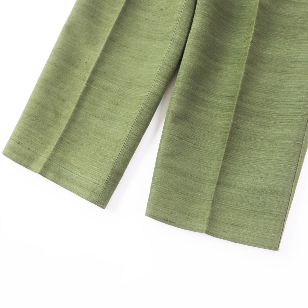 Christian Dior Wide pants 011P12A6044 Main: 100% silk khaki Women 40 Used Authentic