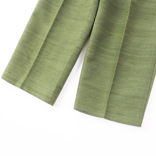 Christian Dior Wide pants 011P12A6044 Main: 100% silk khaki Women 40 Used Authentic