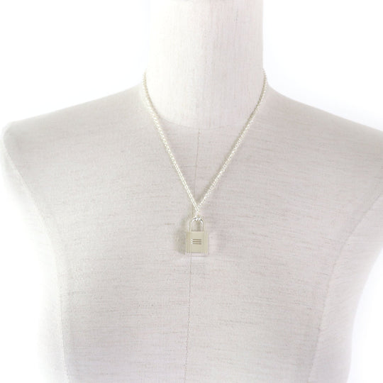 HERMES Necklace Main�FAG925 Silver Women Used Authentic