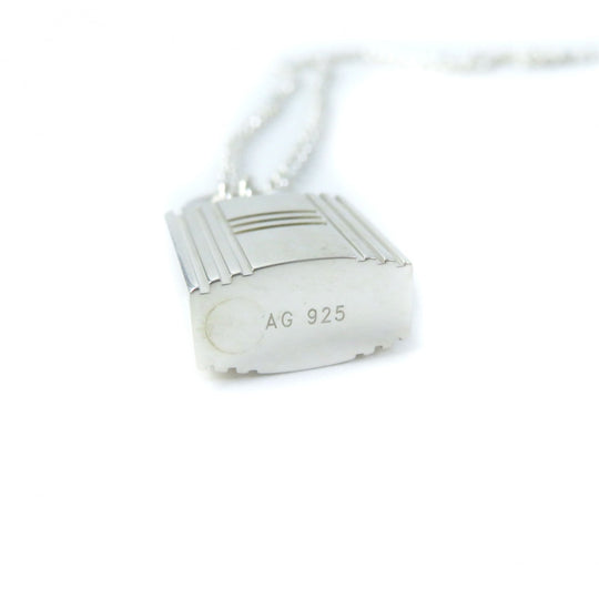 HERMES Necklace Main�FAG925 Silver Women Used Authentic