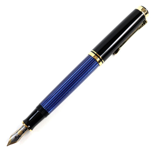PERIKAN fountain pen Pen point: K14 Blue Black Stripe Pattern M400 SOUVERAN mens Used Authentic