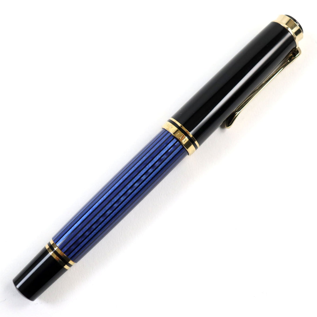 PERIKAN fountain pen Pen point: K14 Blue Black Stripe Pattern M400 SOUVERAN mens Used Authentic