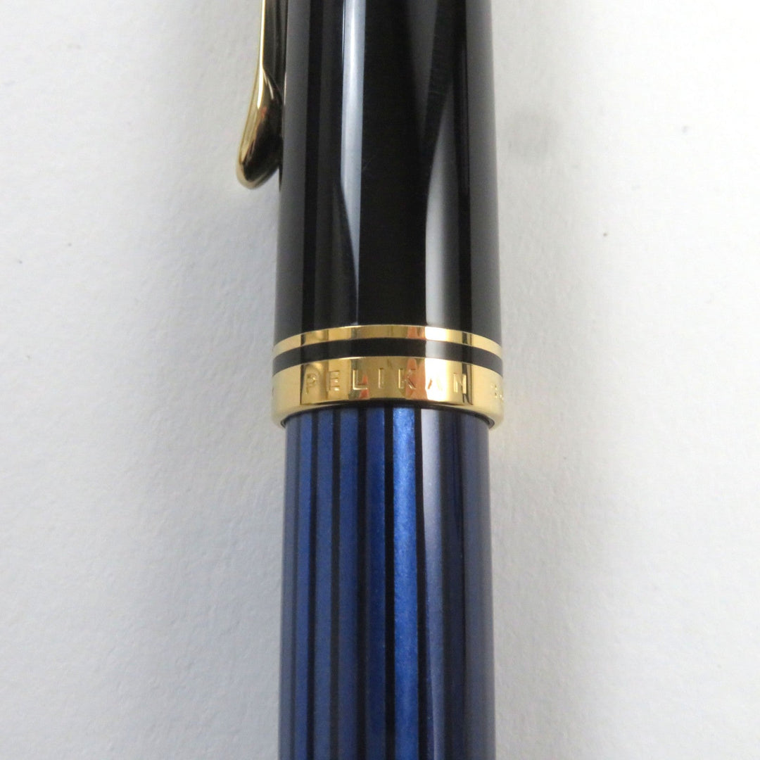 PERIKAN fountain pen Pen point: K14 Blue Black Stripe Pattern M400 SOUVERAN mens Used Authentic