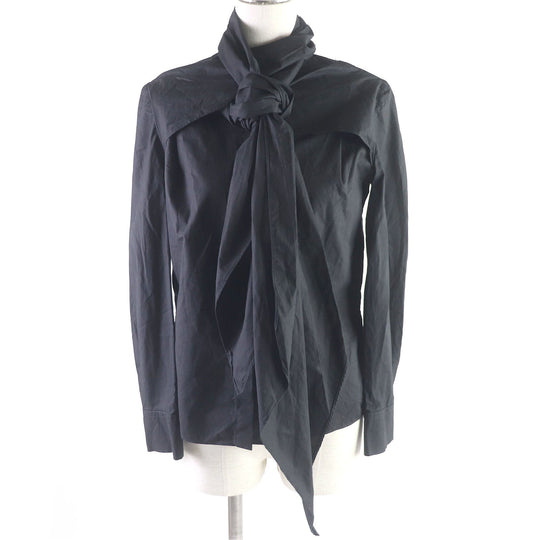 FENDI blouse FS7821 Main: 100% cotton black Women 36 Used Authentic