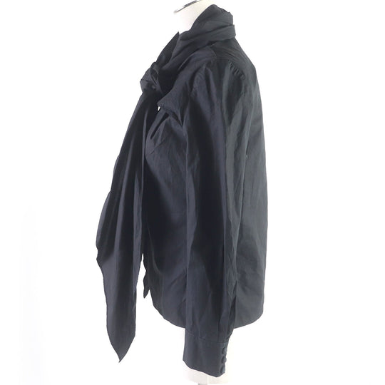 FENDI blouse FS7821 Main: 100% cotton black Women 36 Used Authentic