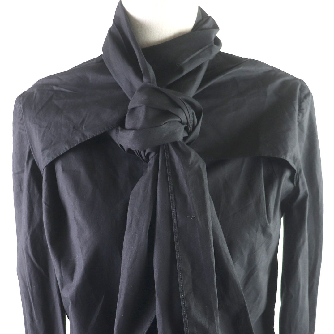 FENDI blouse FS7821 Main: 100% cotton black Women 36 Used Authentic