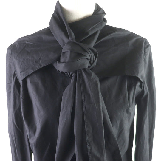 FENDI blouse FS7821 Main: 100% cotton black Women 36 Used Authentic